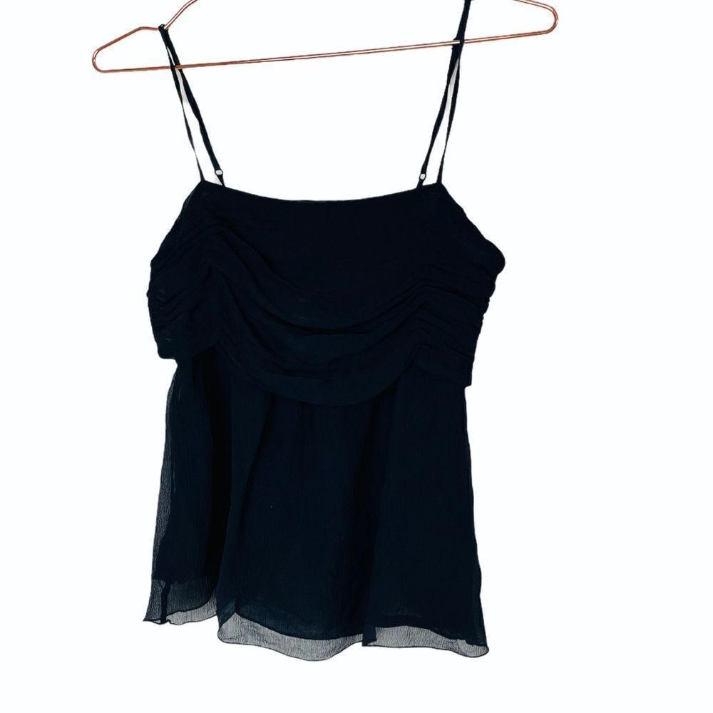 EUC Vintage 90’s Y2K Gap Black Chiffon Top 2